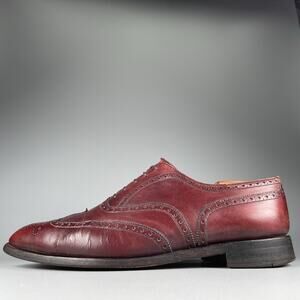 J.M. Weston Men’s Size 10.5 Burgundy Leather Wingtip Oxfords Dress Shoes Casual